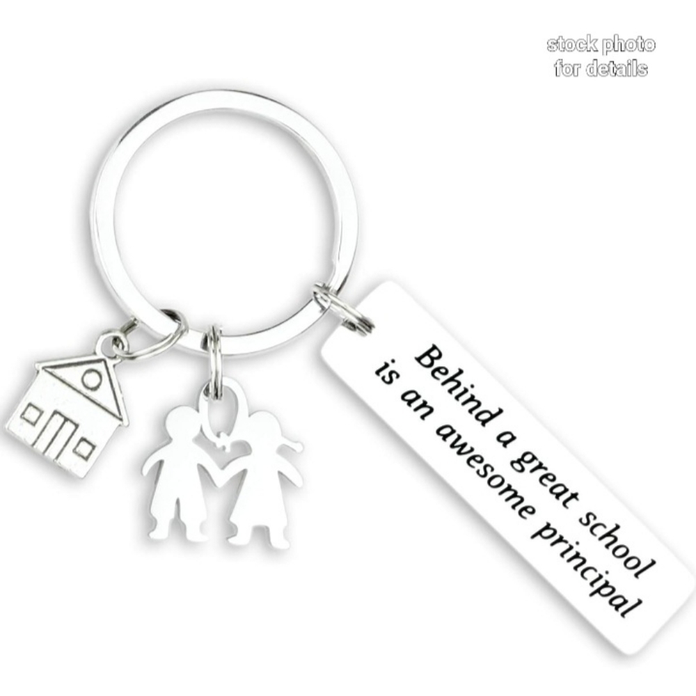 Kivosliviz Keychain Bag charm Gift Jewelry For School Principal Thanks Gift NEW